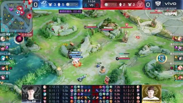 DYG vs QGhappy 精彩集锦  小元芳入场刀刀致命 昭君强龙魅力预判 马清清马腿